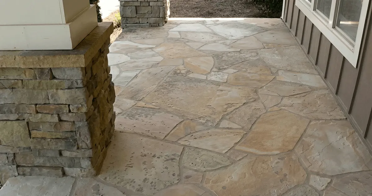 House entrance with professionally installed stone flooring in Indianapolis IN